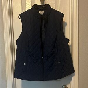 Croft & Barrow Dark Blue Quilted Vest